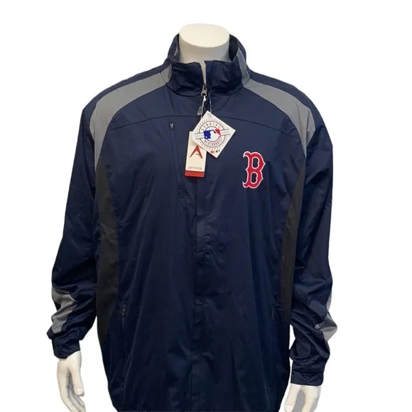 Boston Red Sox MLB Antigua Genuine Merchandise Blue Embroidered Jacket Size XXL